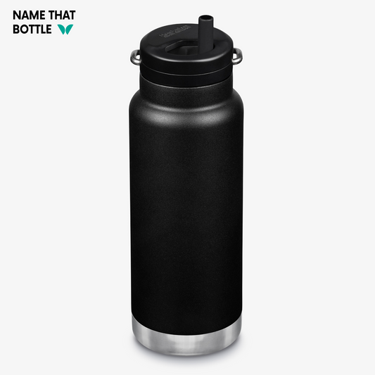 Name That Bottle 32oz TKWide Insulated Water Bottle with Twist Cap - Black