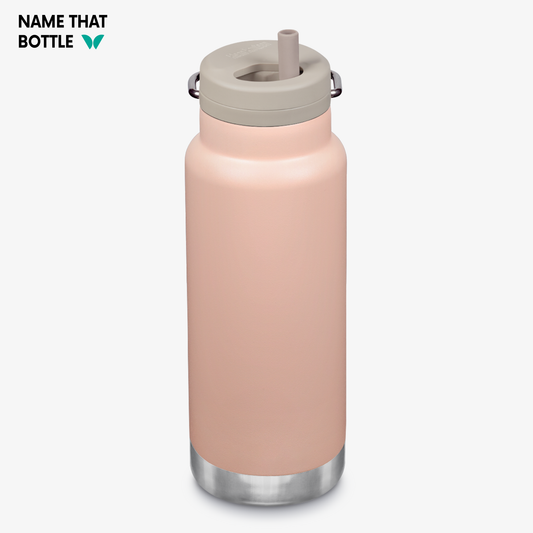 Name That Bottle 32oz TKWide Insulated Water Bottle with Twist Cap - Peach Parfait