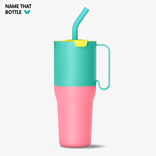 Name That Bottle 36oz Rise Tumbler with Straw Lid - Turquoise Kaleidoscope