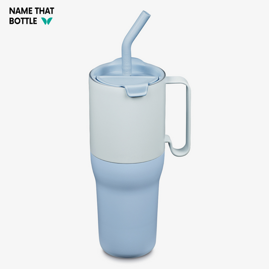 Name That Bottle 36oz Rise Tumbler with Straw Lid - Ice Blue
