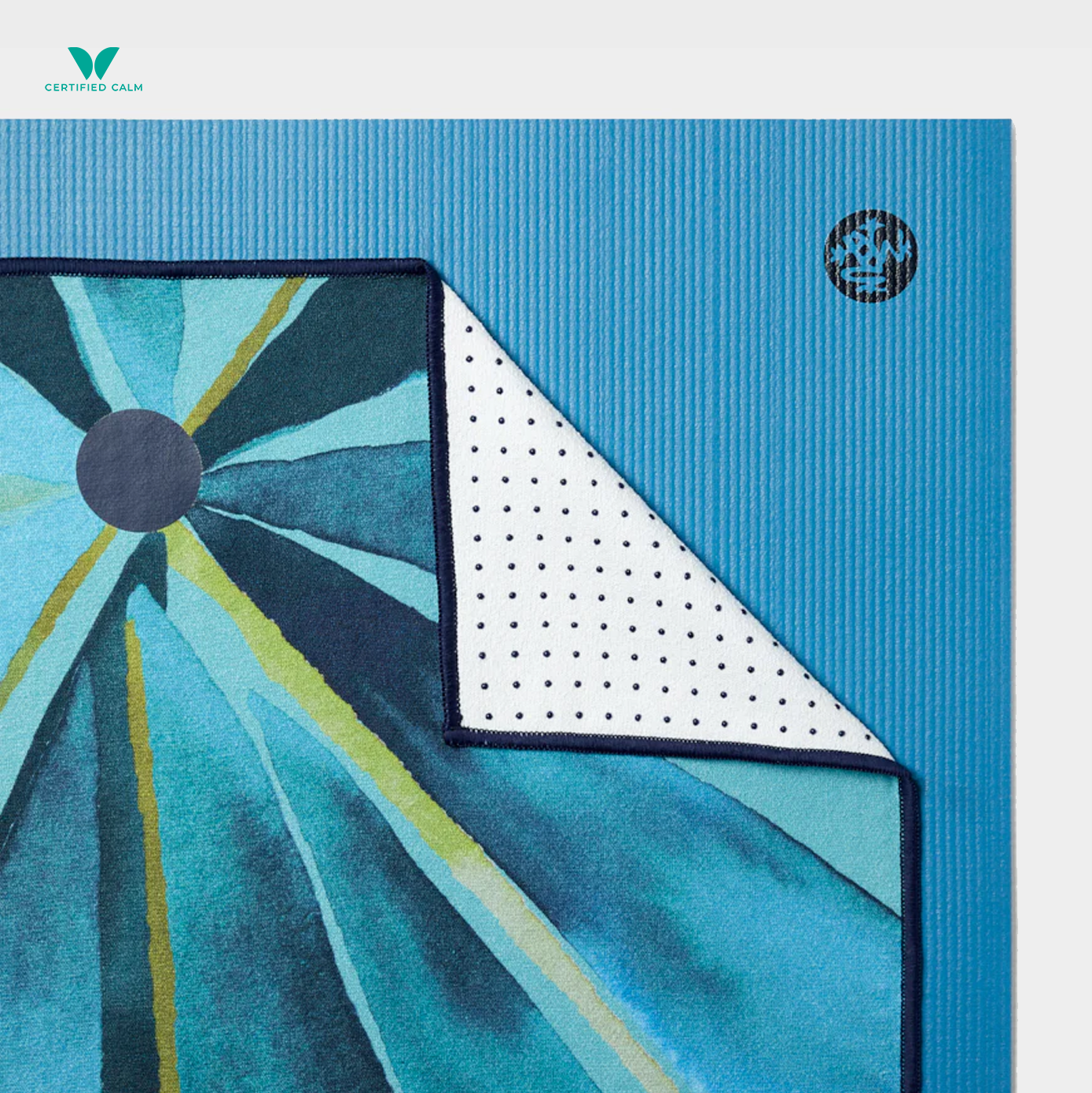 Manduka Yogitoes® Skidless Mat Towel 71" - Emerald Enlightenment 2.0