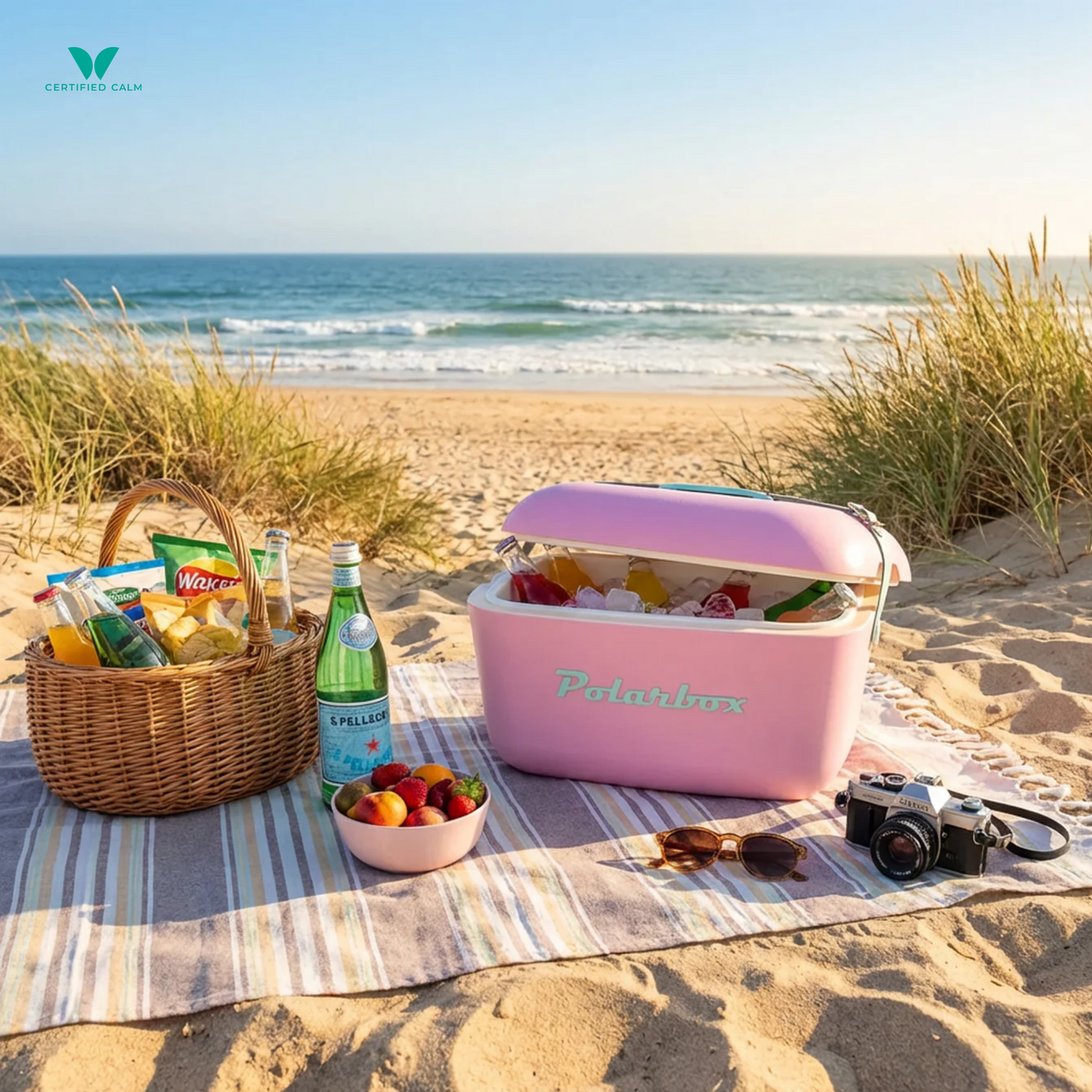 PolarBox Retro Cooler 20L - Bubblegum Cyan Pop