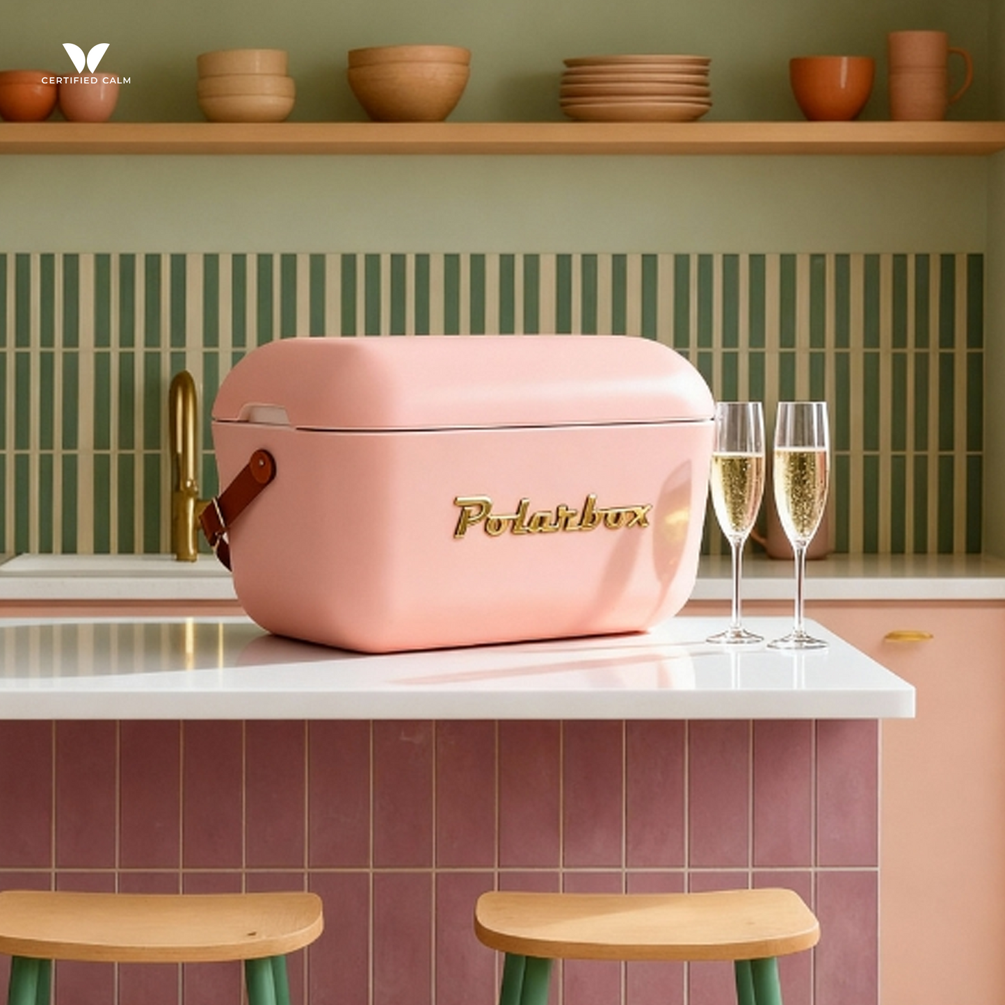 PolarBox Retro Cooler 20L - Coral Gold