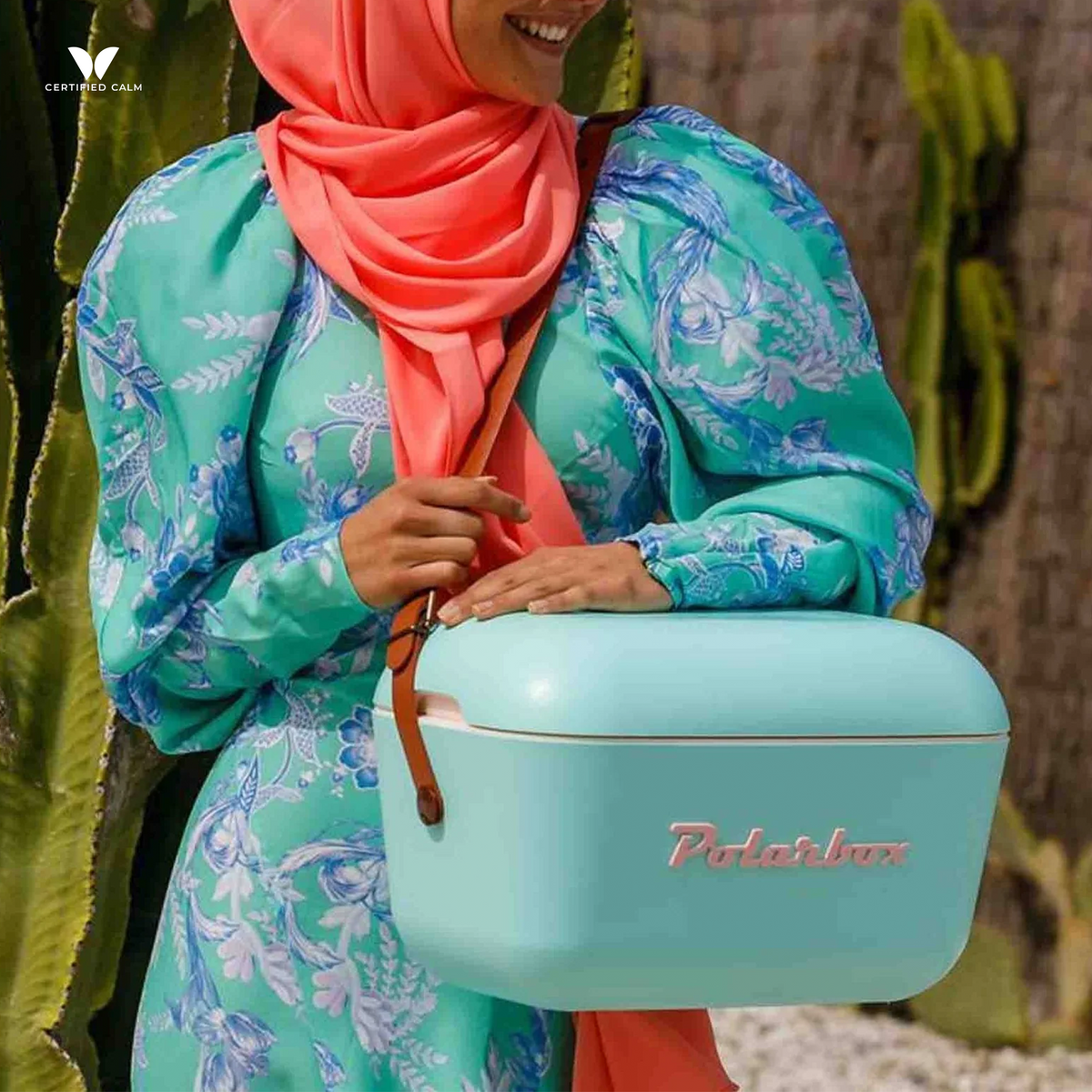 PolarBox Retro Cooler 12L-Cyan Rosa Classic