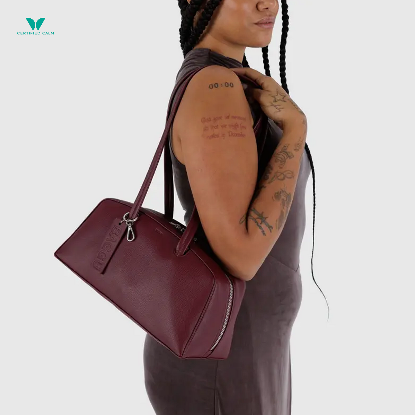 Baggu Recycled Leather Bowler Bag