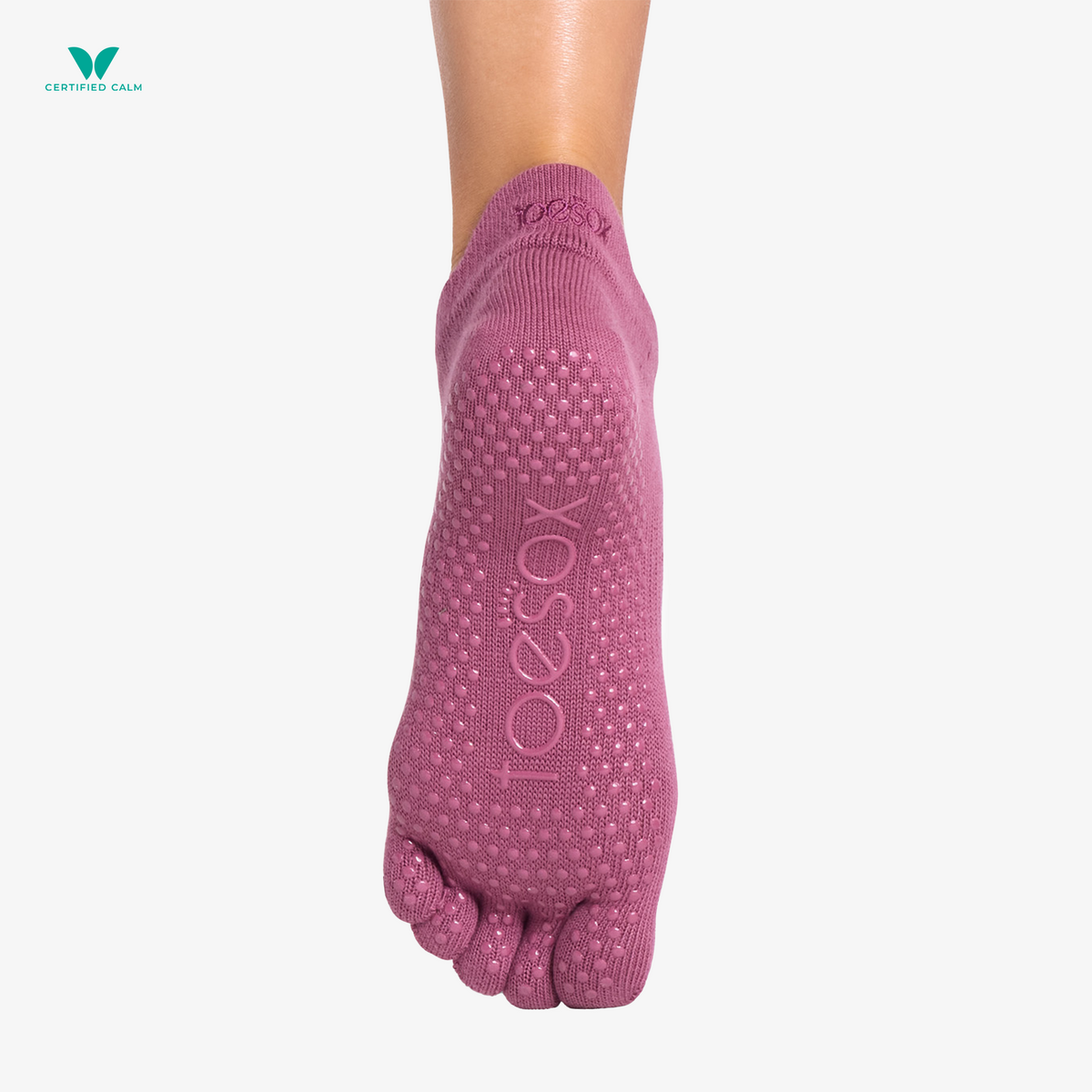 ToeSox Grip Socks Full Toe Low Rise