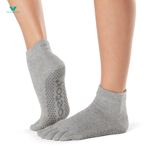 ToeSox Grip Socks Full Toe Ankle