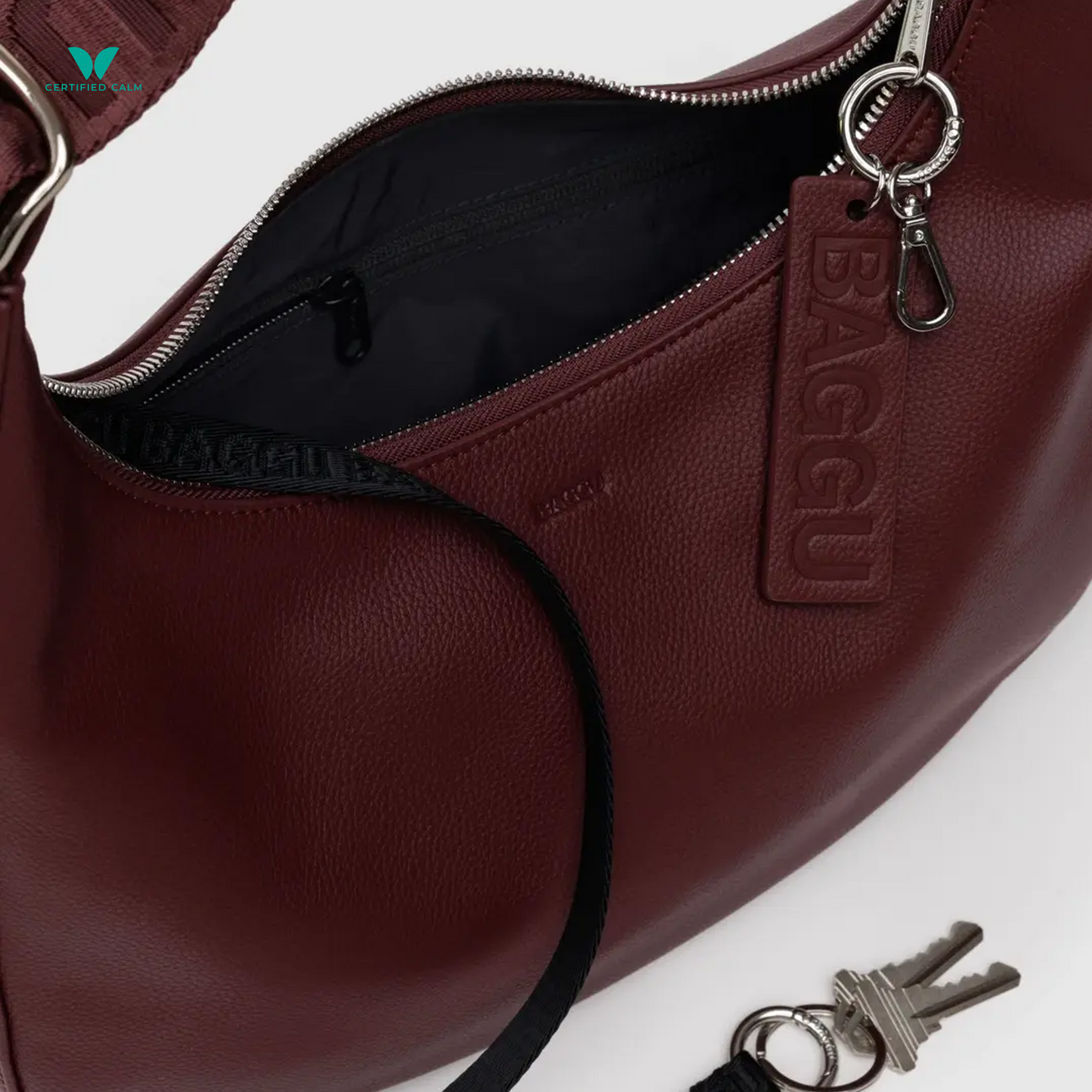 Baggu Medium Recycled Leather Crescent Bag
