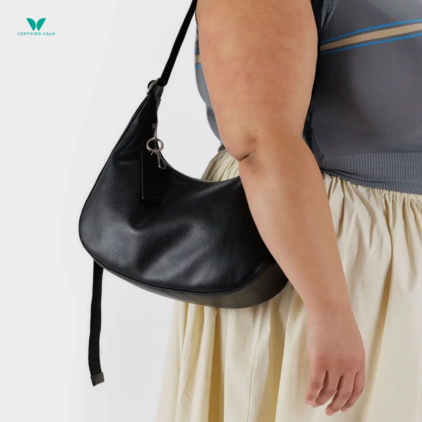 Baggu Medium Recycled Leather Crescent Bag