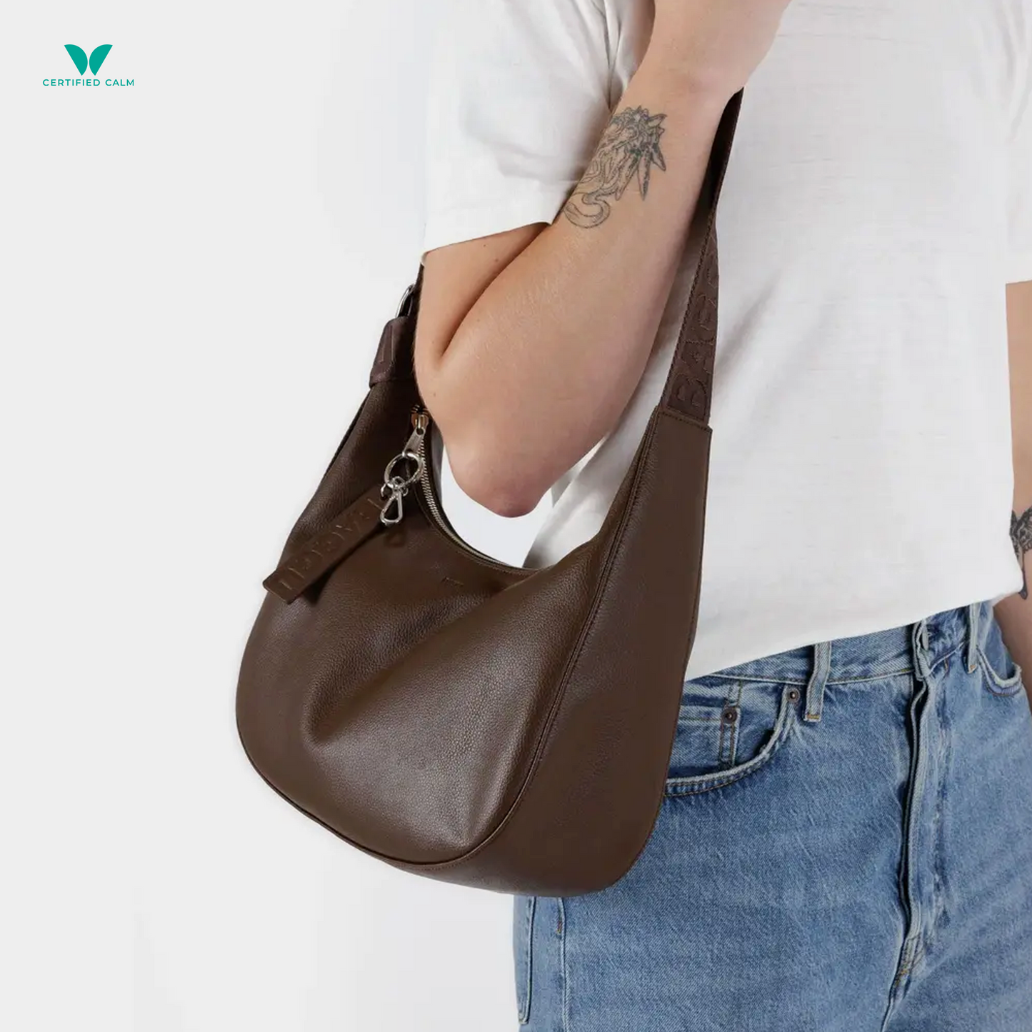 Baggu Medium Recycled Leather Crescent Bag