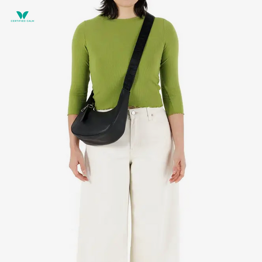 Baggu Small Recycled Leather Crescent Bag