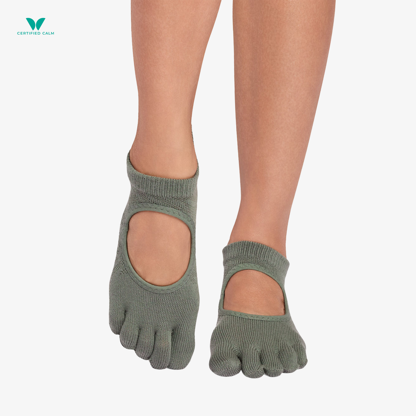 ToeSox Grip Socks Full Toe Crew