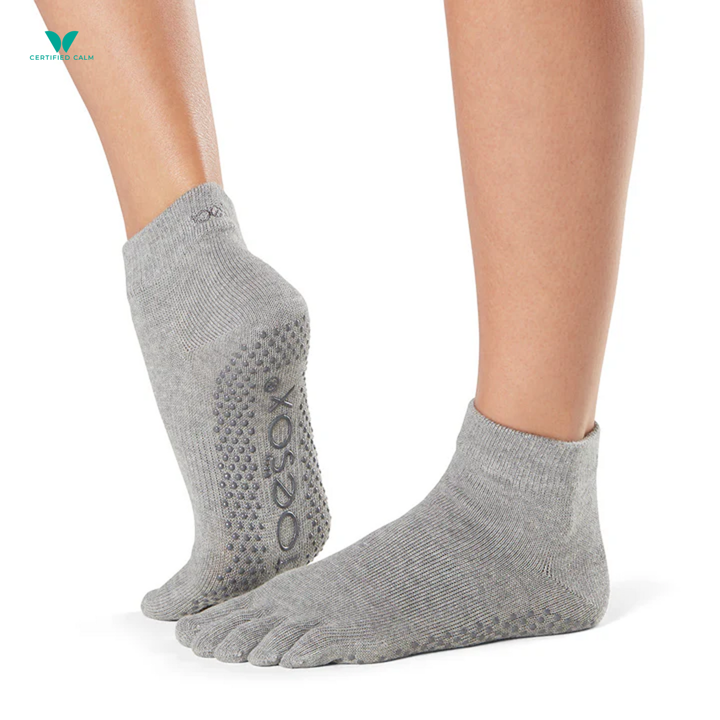 ToeSox Grip Socks Full Toe Ankle