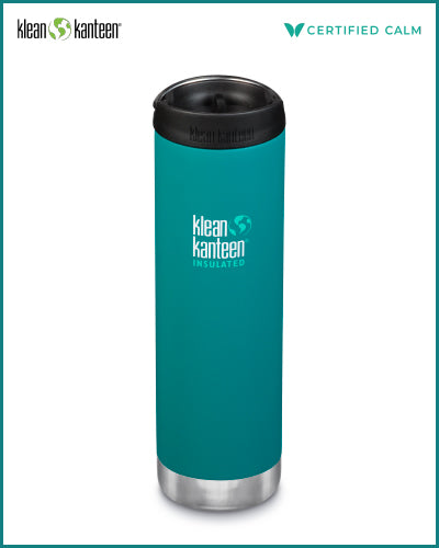 Klean Kanteen 20oz TKWide w/ Café Cap Emerald Bay