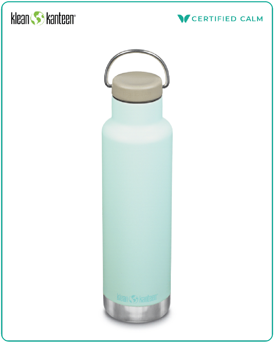 Klean Kanteen 20oz Insulated Classic w/ Loop Cap Blue Tint