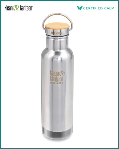 Klean Kanteen 20oz Insulated Reflect w/ Bamboo Cap Mirrored Stainless
