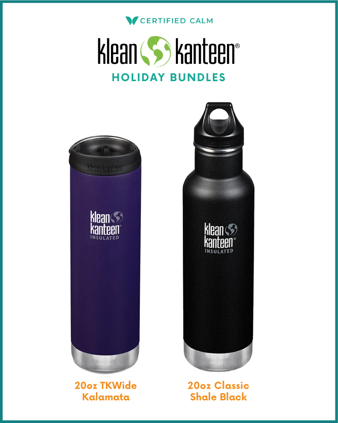 Klean Kanteen Holiday Bundle - 20oz TKWide Kalamata & 20oz Insulated Classic Shale Black