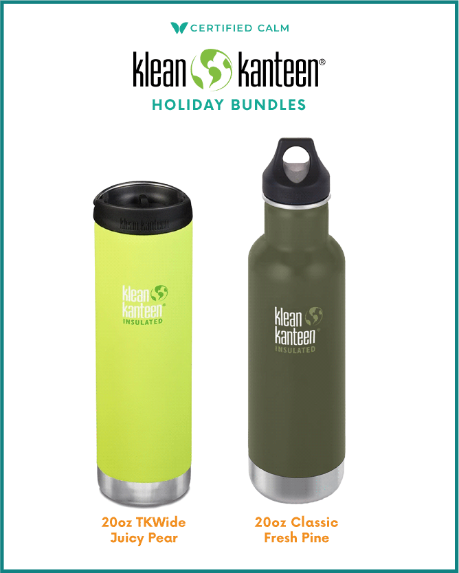 Klean Kanteen Holiday Bundle - 20oz TKWide Juicy Pear & 20oz Insulated Classic Fresh Pine