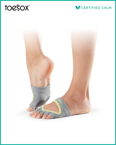 Toesox Dance Socks Releve Half Toe Grey
