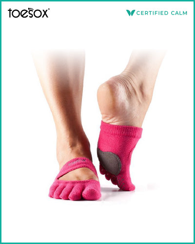 Toesox Dance Socks Releve Full Toe Fuchsia