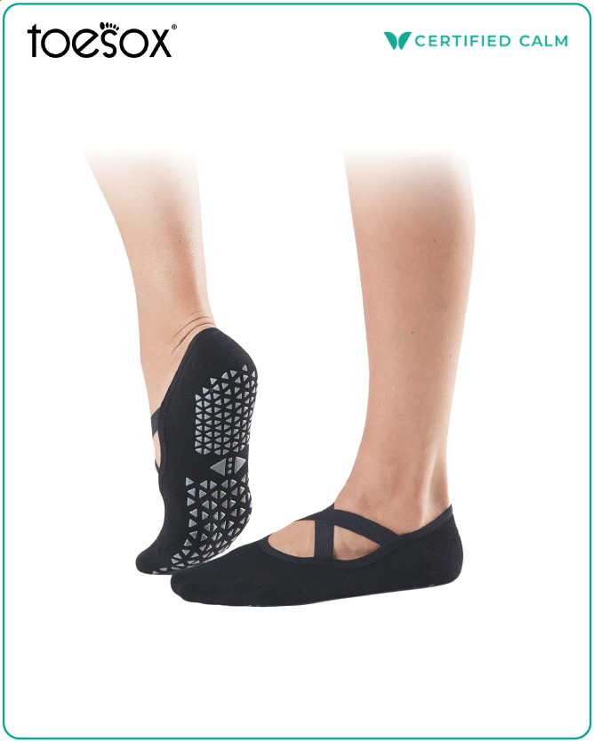 Tavi Noir Grip Socks Chloe Full Toe Ebony