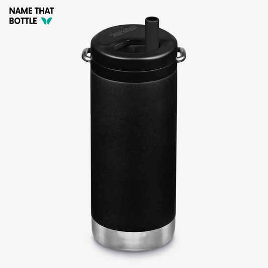 Name That Bottle 12oz TKWide Insulated Tumbler with Twist Cap - Black