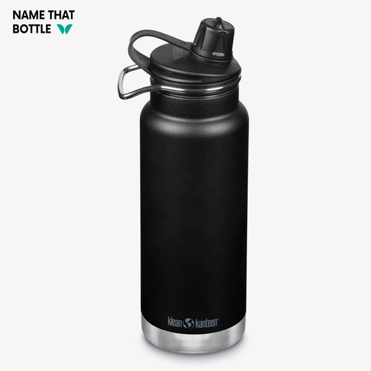 Name That Bottle 32oz TKWide Insulated Water Bottle with Chug Cap - Black