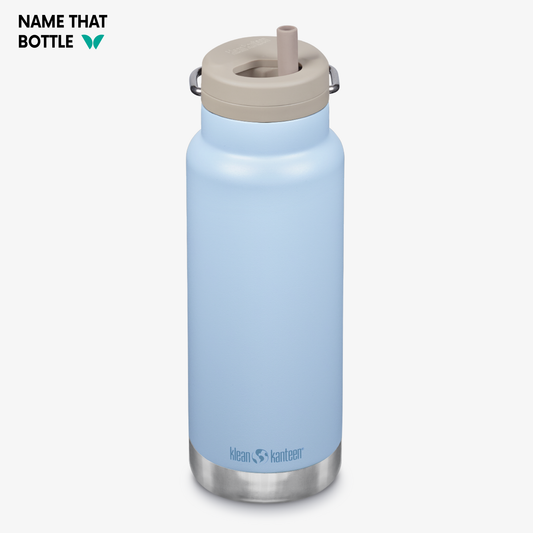 Name That Bottle 32oz TKWide Insulated Water Bottle with Twist Cap - Clear Sky