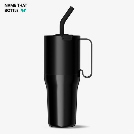 Name That Bottle 36oz Rise Tumbler with Straw Lid - Black