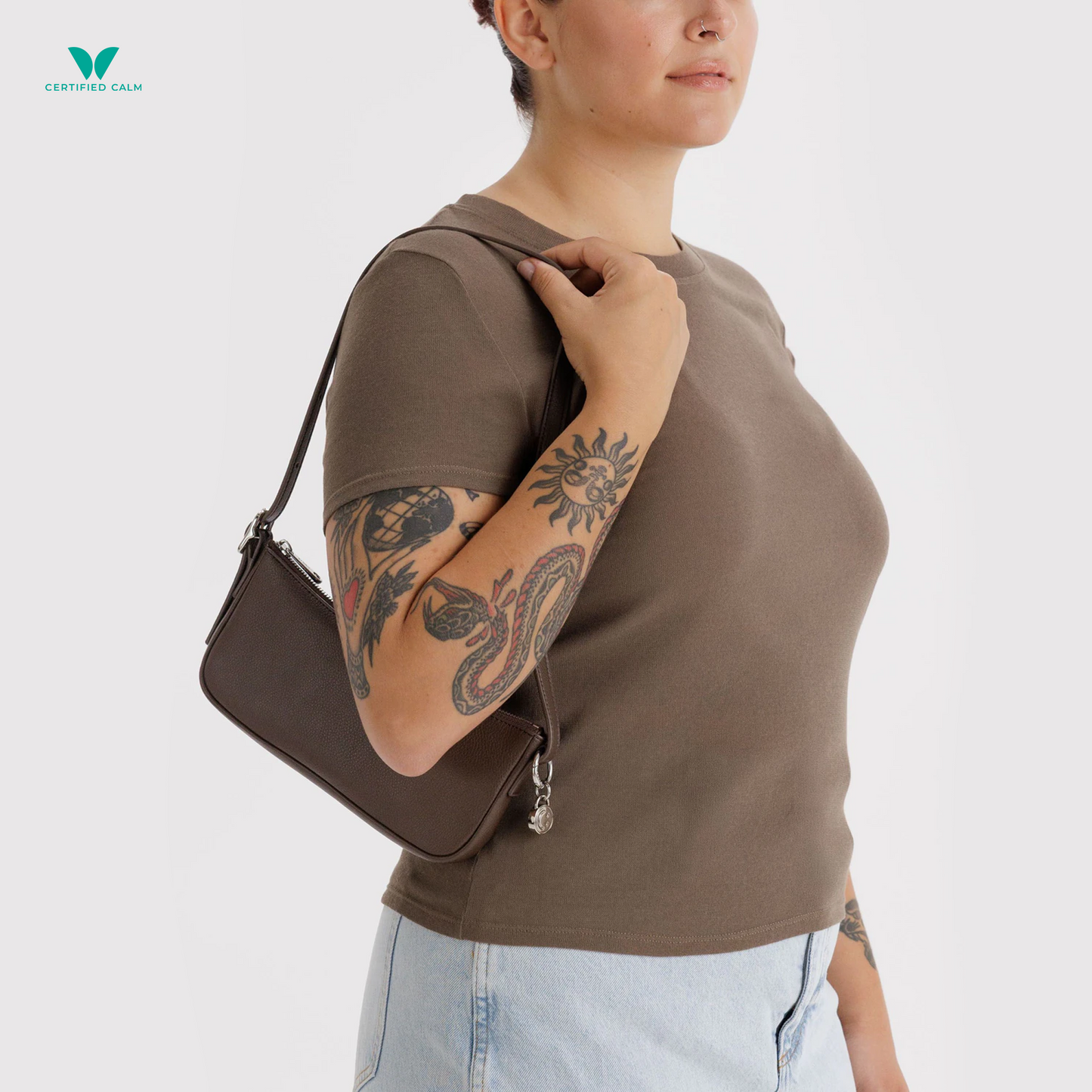 Baggu Recycled Leather Pochette Bag