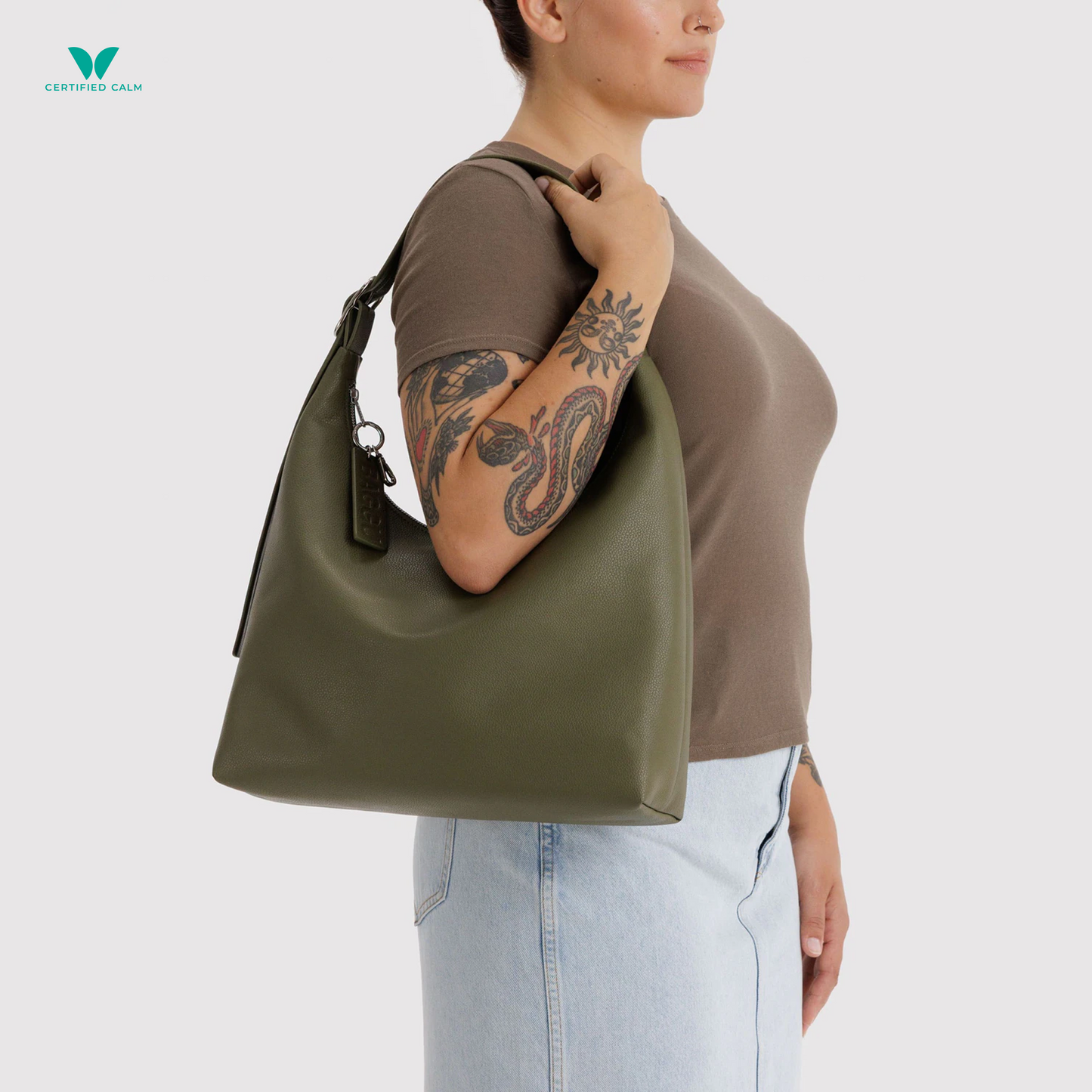 Baggu Recycled Leather Shoulder Bag