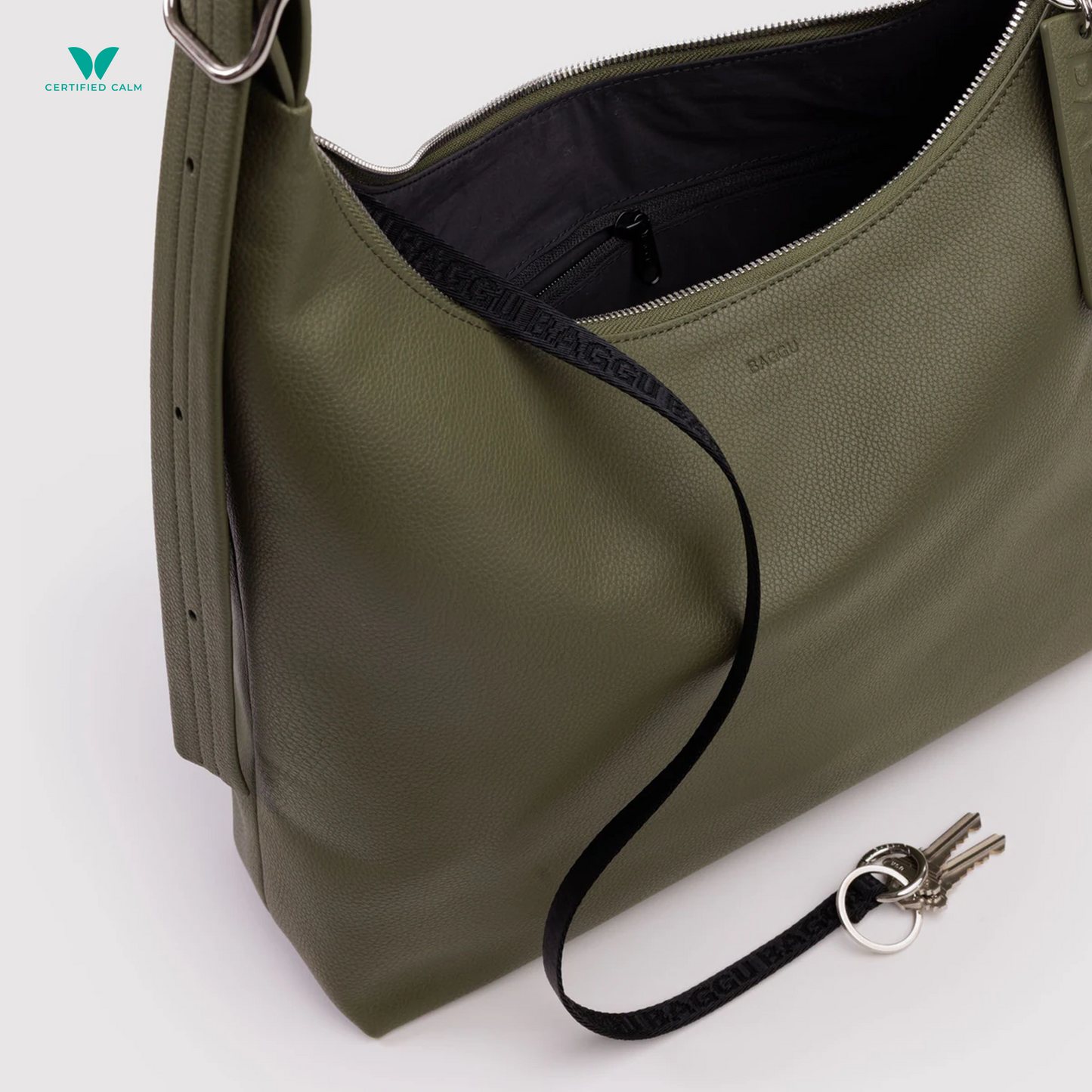 Baggu Recycled Leather Shoulder Bag