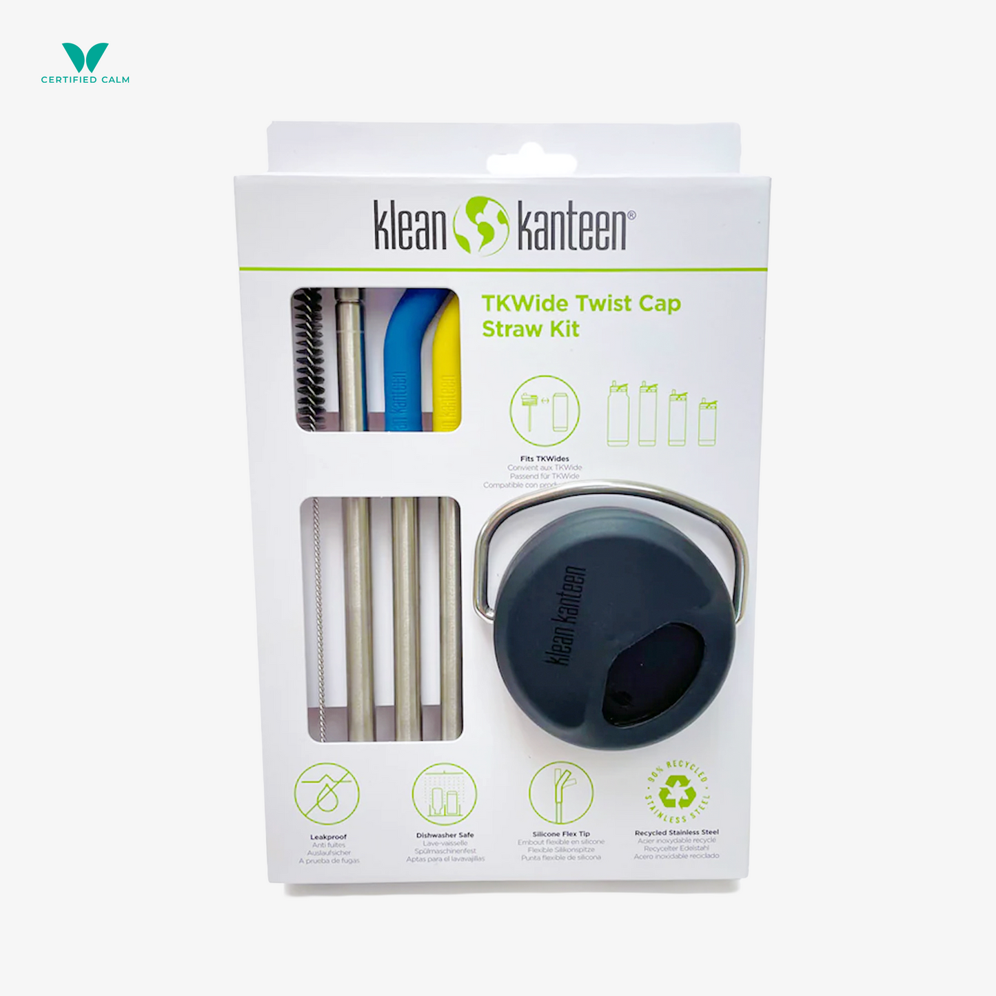 Klean Kanteen TKWide Accessories Twist Cap with Straw Kit