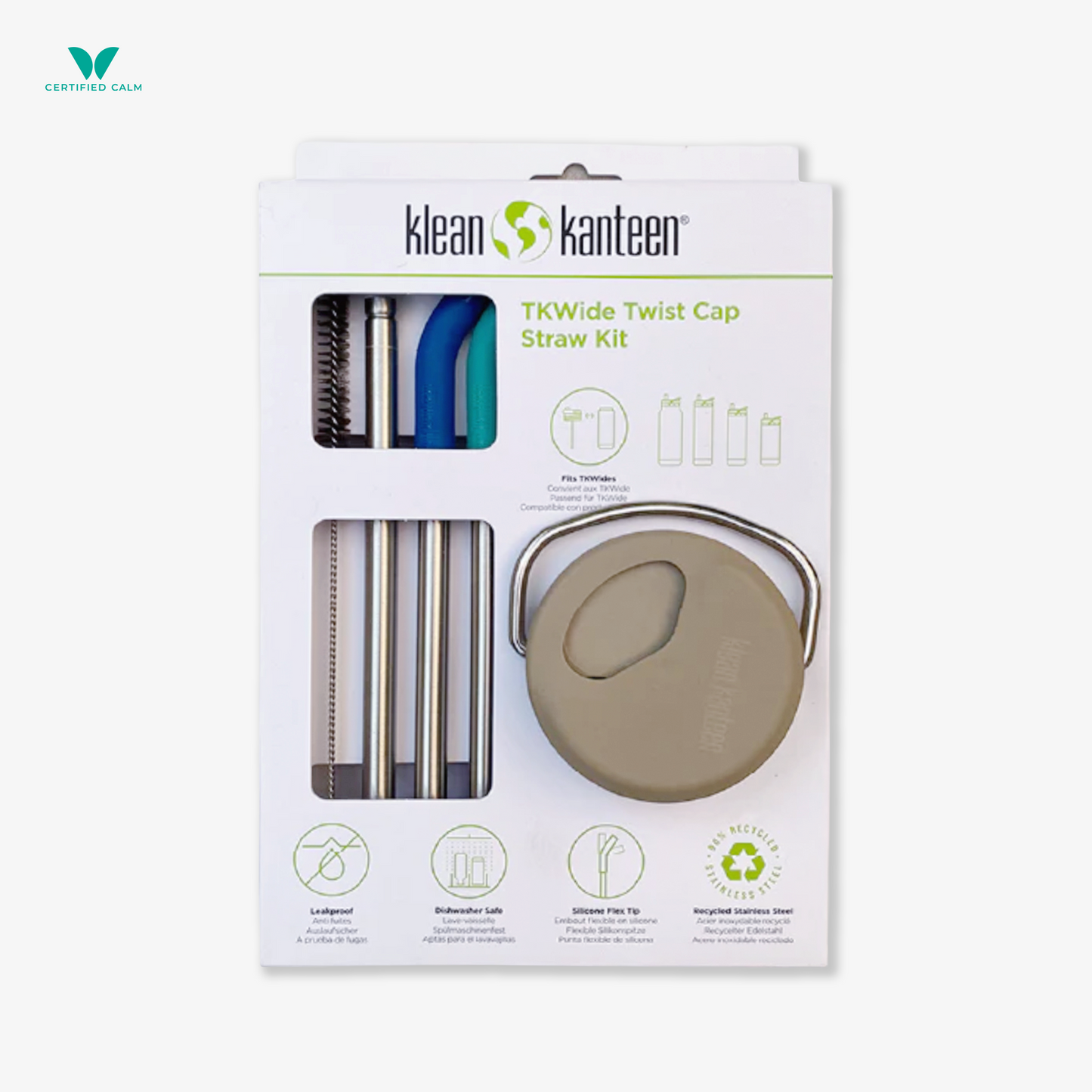Klean Kanteen TKWide Accessories Twist Cap with Straw Kit