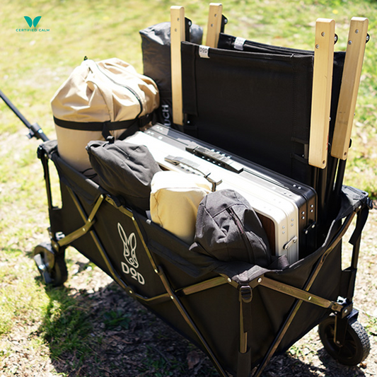 DoD Folding Carry Wagon with Handle - Black