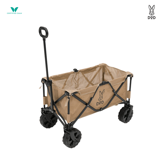 DoD Folding Fat Wheel Carry Wagon with Handle - Tan