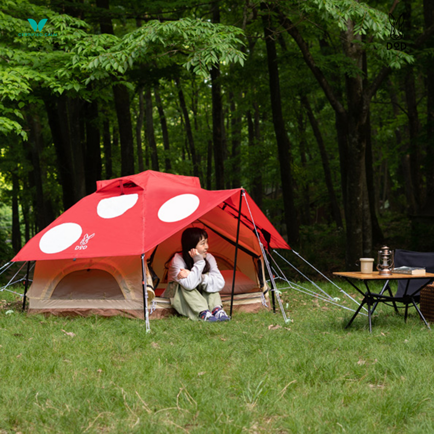 DoD Mini Kinoko Camping Tent - Red Mushroom