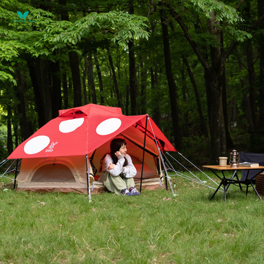 DoD Mini Kinoko Camping Tent - Red Mushroom