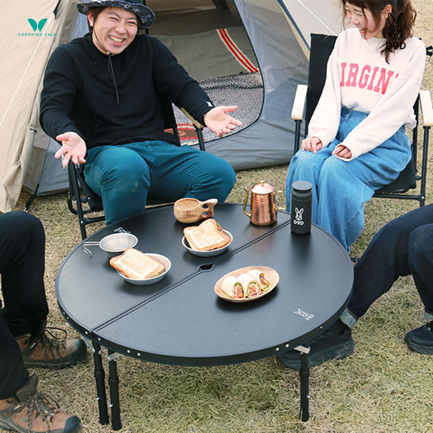 DoD One pole tent camping table - Black