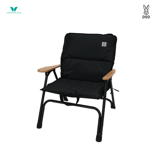DoD Yutori Chair Foldable Chair with Cushion - Black