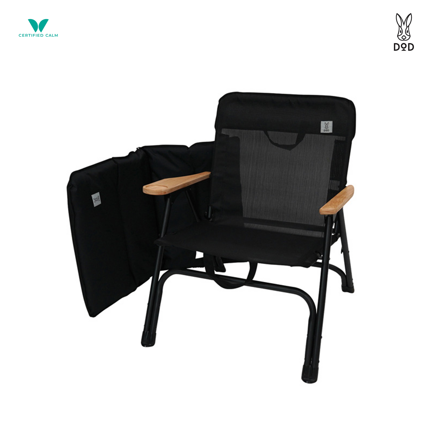 DoD Yutori Chair Foldable Chair with Cushion - Black