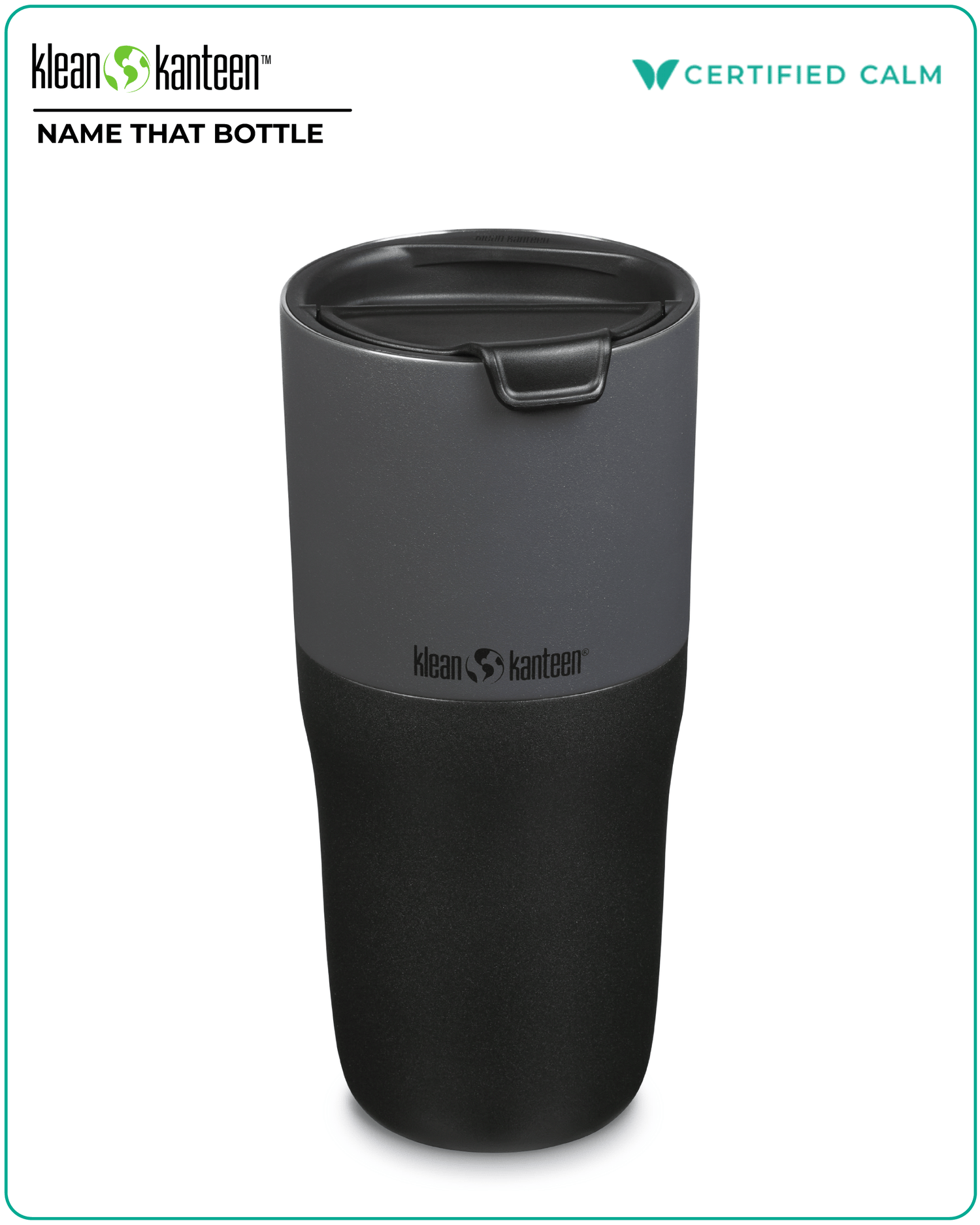 Name That Bottle Rise 26oz Tumbler (w/ Flip Lid) - Asphalt