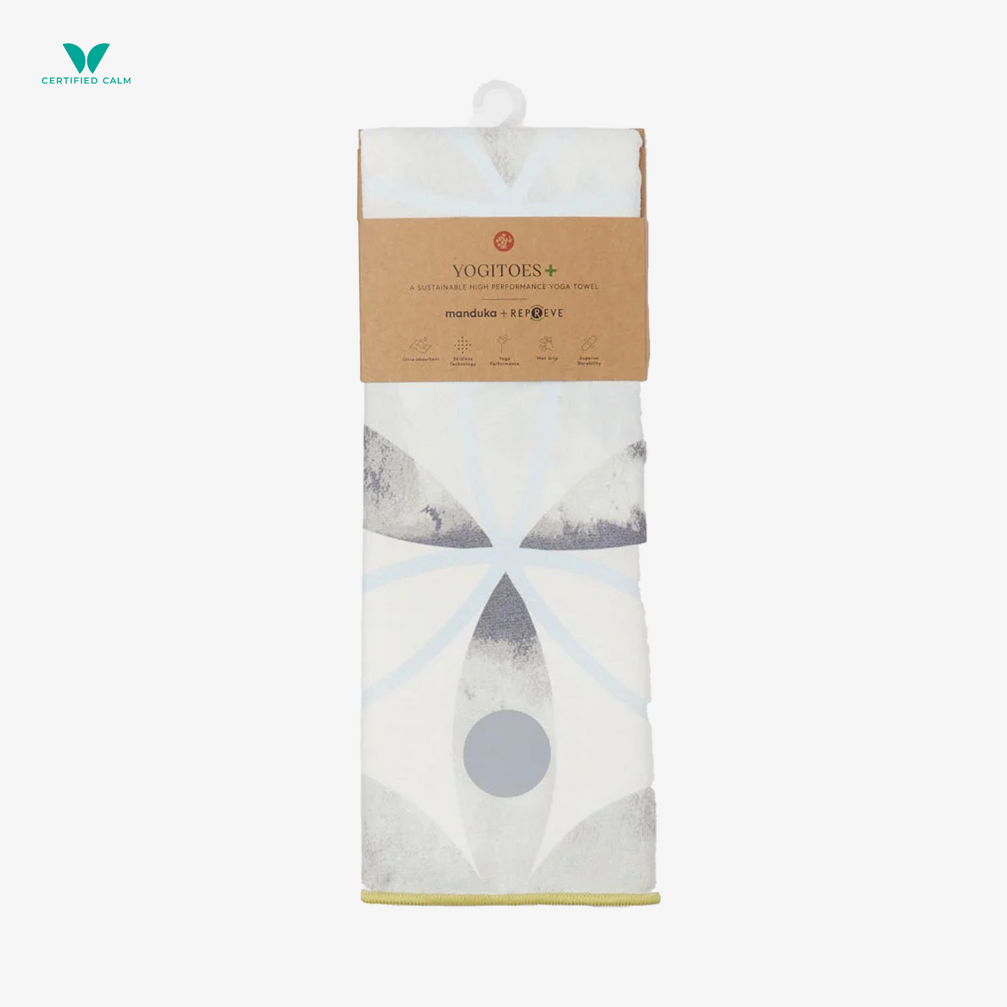 Manduka Yogitoes+ Repreve® Yoga Mat Towel - White Light