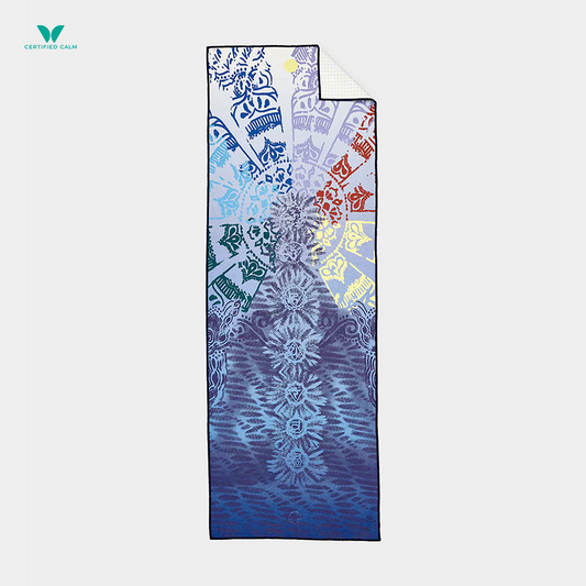 Manduka Yogitoes® Skidless Mat Towel 71" - Chakra Blue 2.0