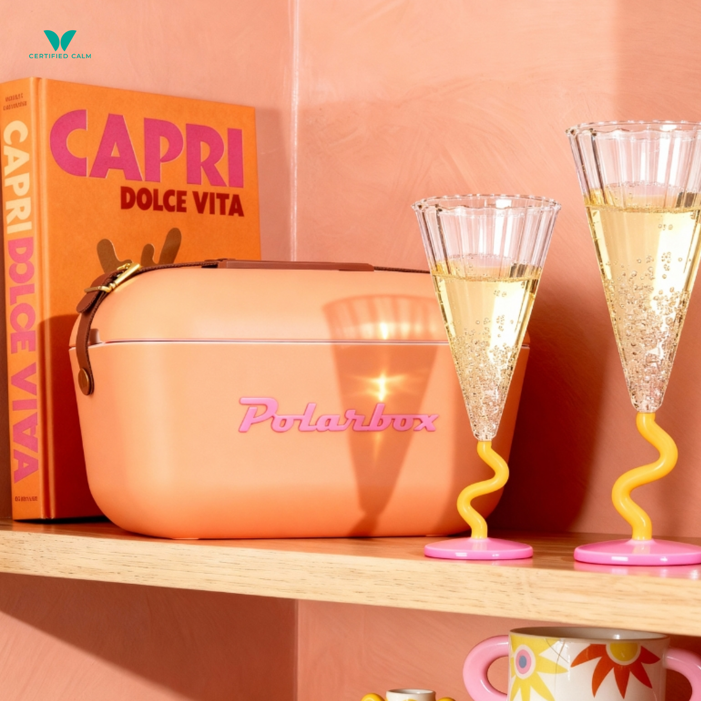 PolarBox Retro Cooler 20L - Orange Pink Classic