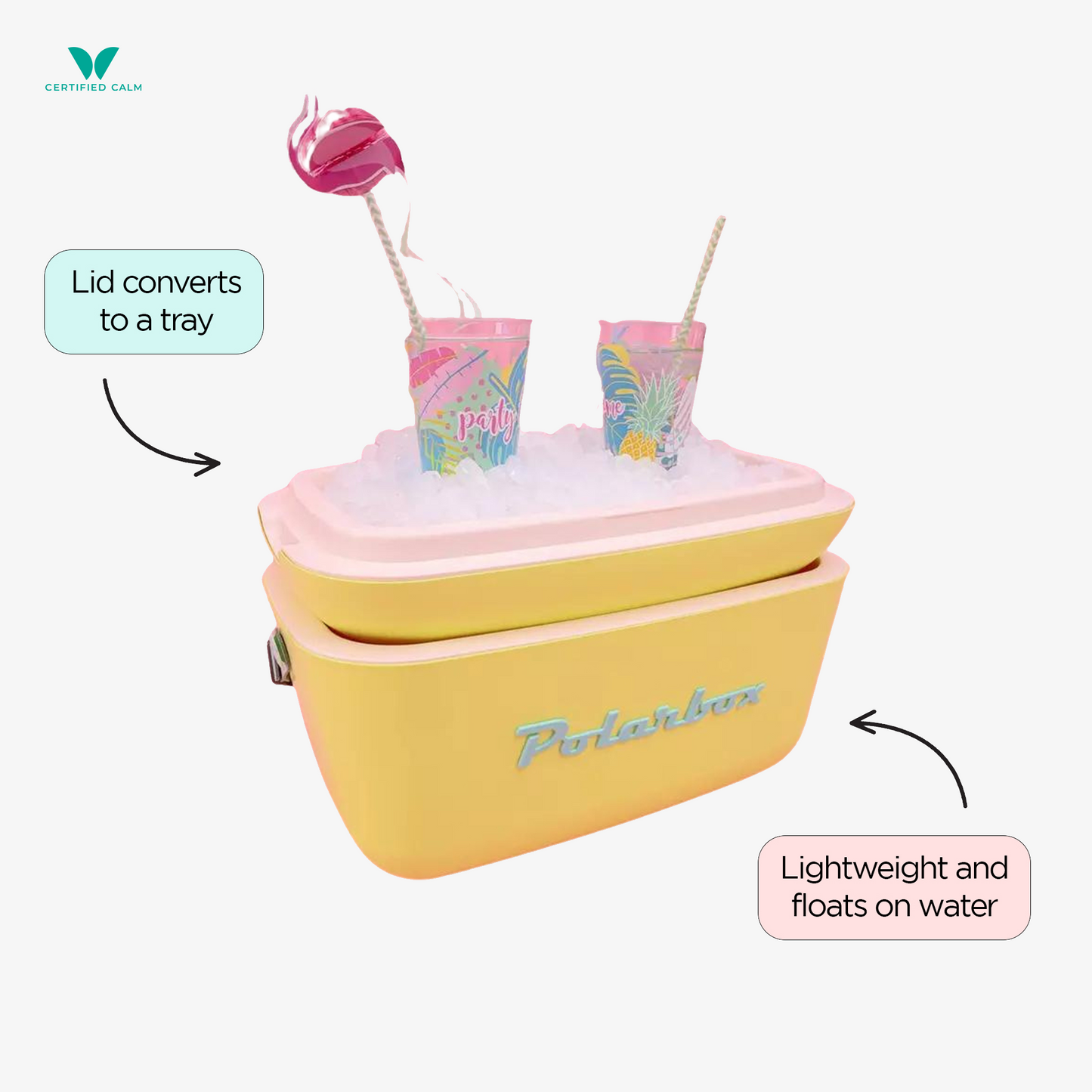PolarBox Retro Cooler 20L - Yellow Cyan Pop