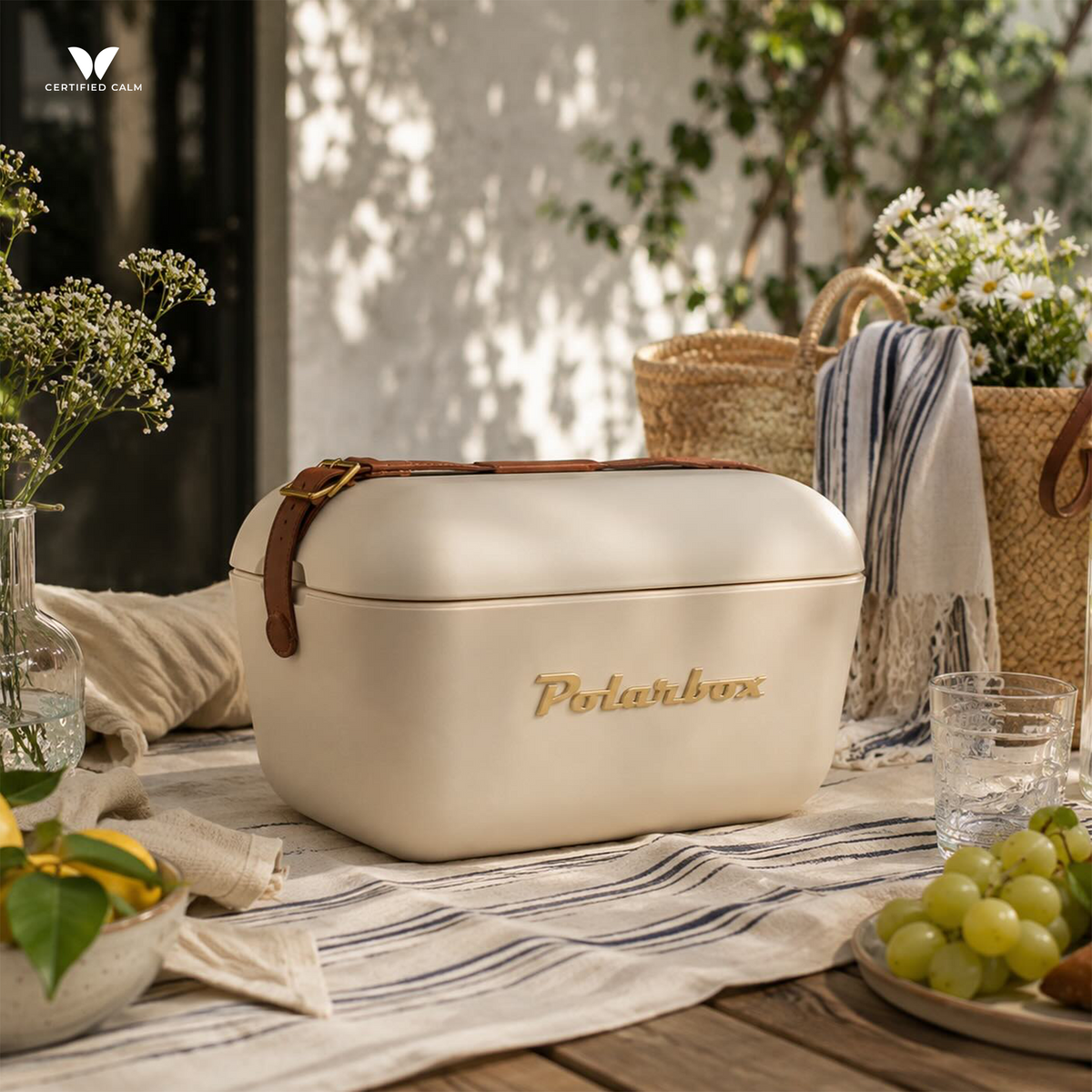 PolarBox Retro Cooler 12L-Cream Gold