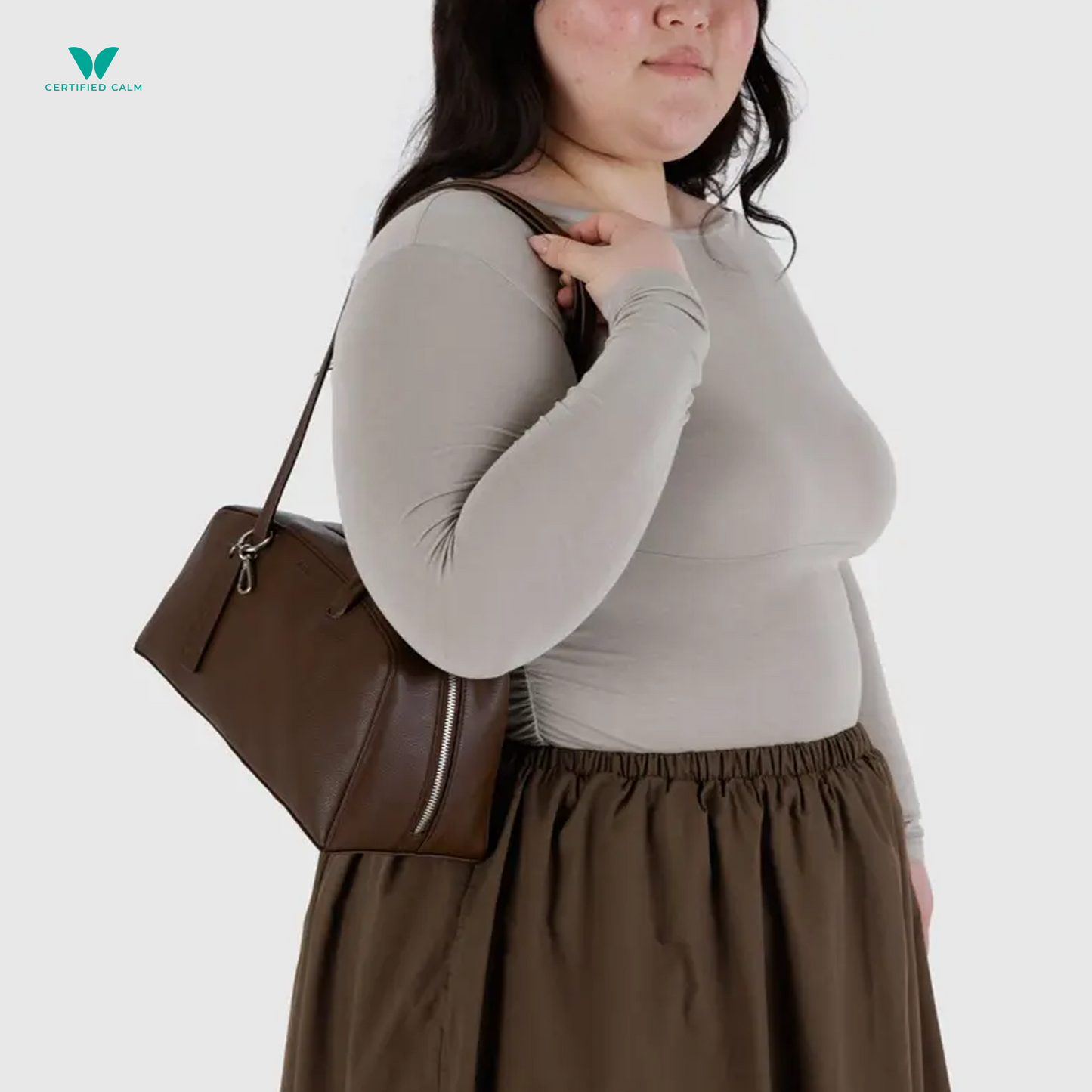 Baggu Recycled Leather Bowler Bag
