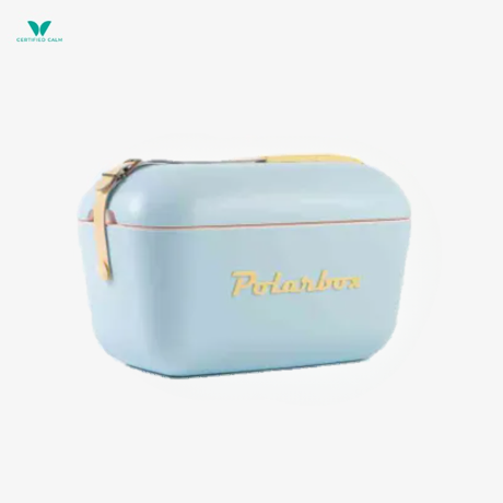 PolarBox Retro Cooler 20L - Sky Blue Yellow