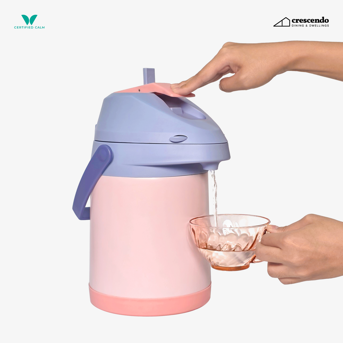 Crescendo The Flow - 2.5L (Portable Insulated Beverage Dispenser) Lavender Pink